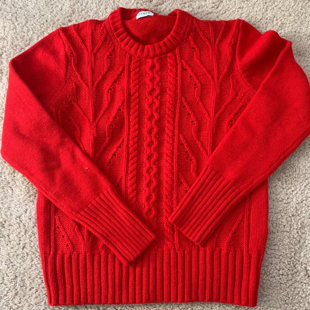 Red J Crew Sweater, size small